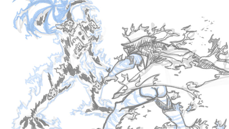WIP (prolly around oct 14-15 if i had to guess this piece is kicking my ass rn which makes sense cuz the source material is peak)